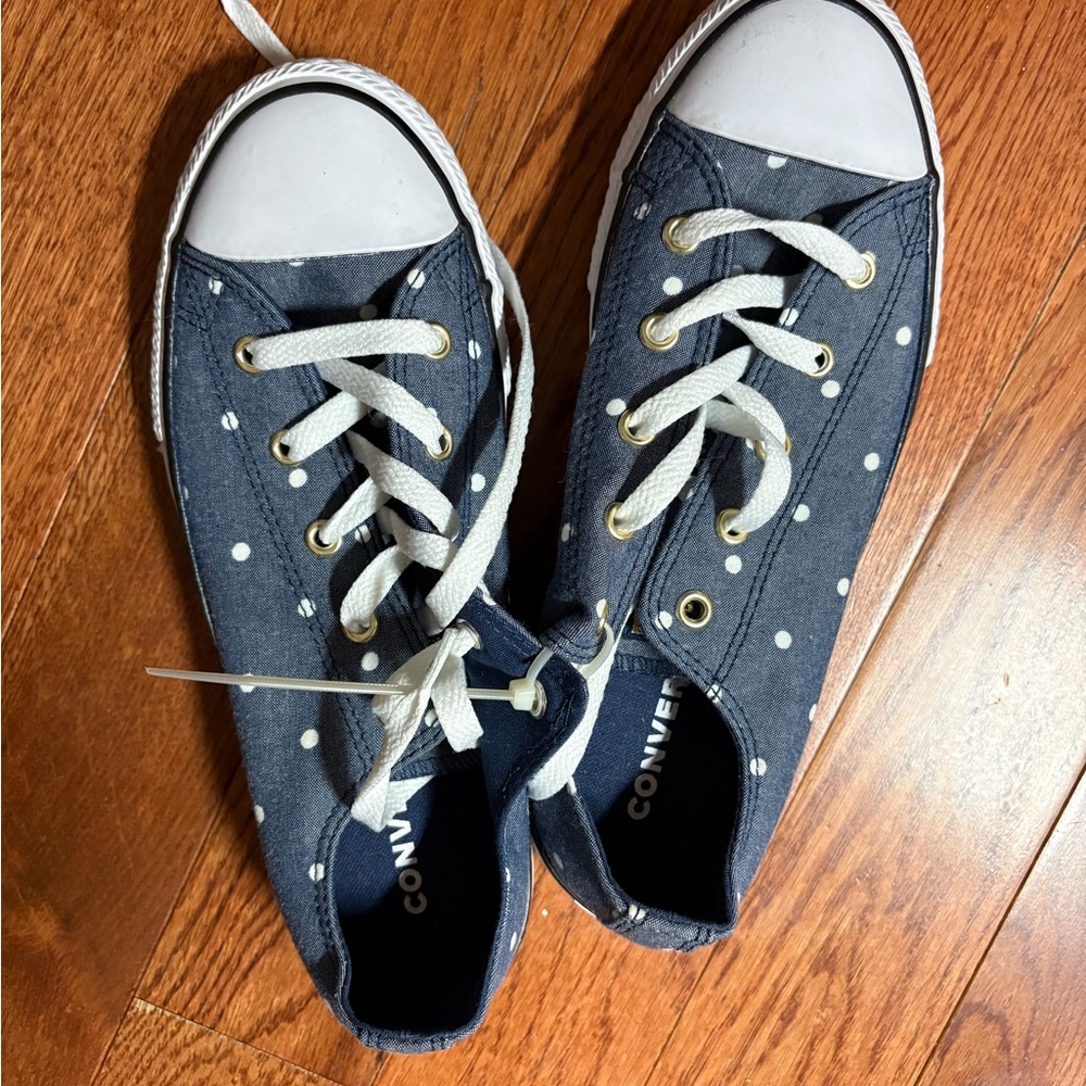 Converse Kids' Dark Blue Sneakers with White Dots Brand New